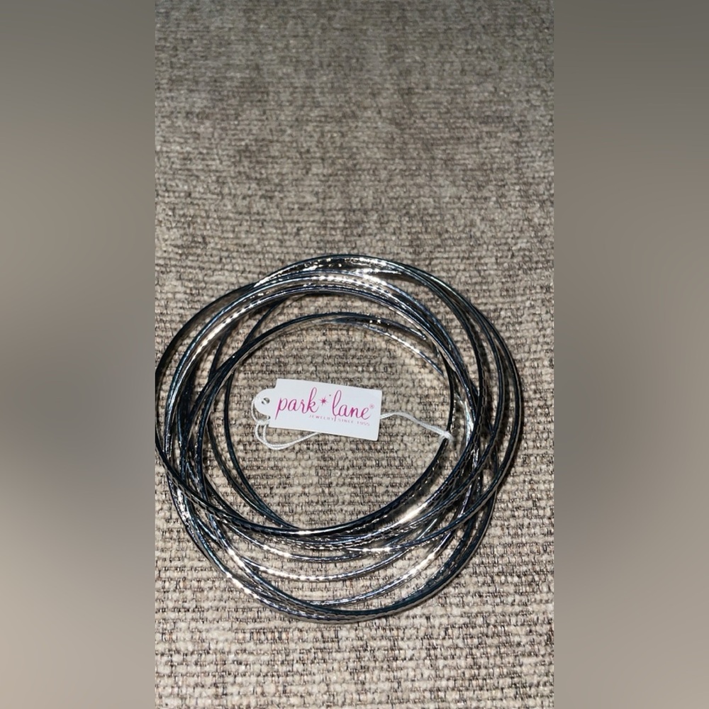 Park Lane Shimmering Silver Bangle Collection